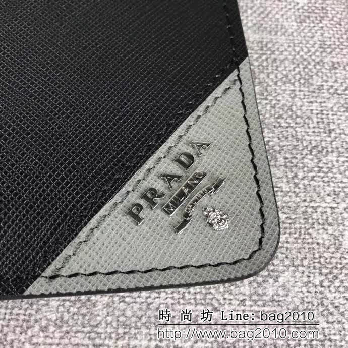 PRADA普拉達 官網同步 專櫃最新款式 頂級原單十字紋牛皮 男士手包 2NG005 DD1171